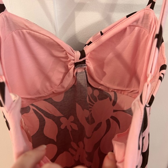 Tommy Bahama vintage Y2K Floral Pink and Brown Hawaiian sundress - Picture 6 of 7